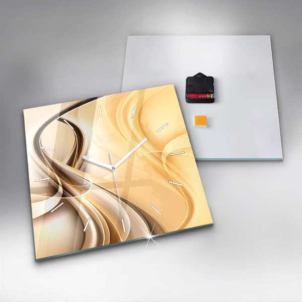 Kwadratowy zegar Abstrakcja fale