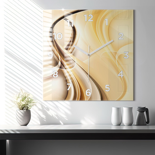 Kwadratowy zegar Abstrakcja fale