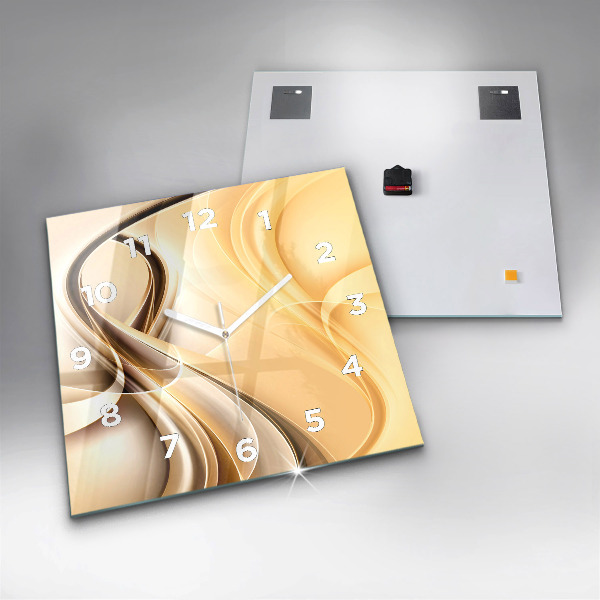 Kwadratowy zegar Abstrakcja fale