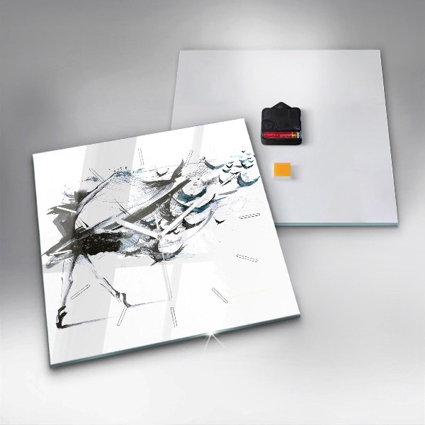 Kwadratowy zegar Kobieta tańcząca balet