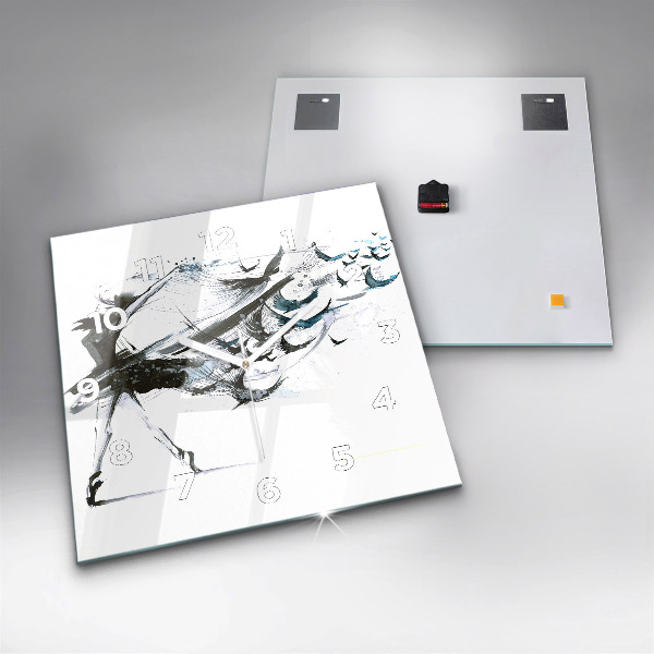 Kwadratowy zegar Kobieta tańcząca balet