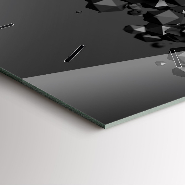 Kwadratowy zegar Czarna abstrakcja