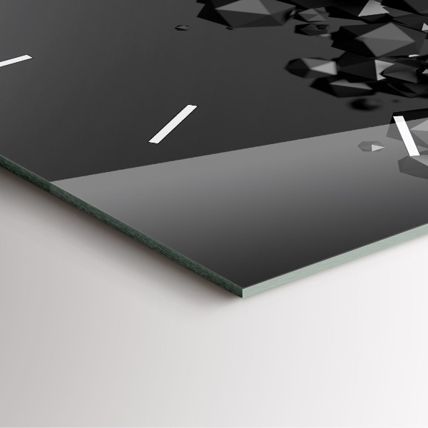 Kwadratowy zegar Czarna abstrakcja