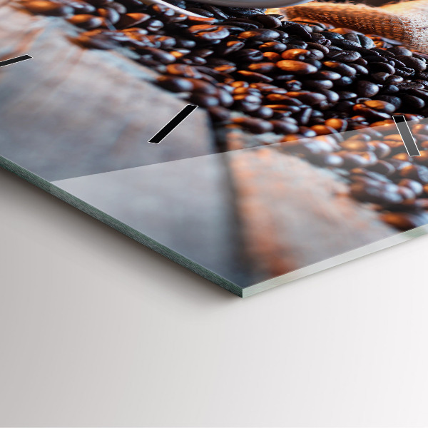 Kwadratowy zegar Filiżanka kawy