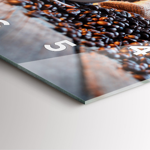 Kwadratowy zegar Filiżanka kawy