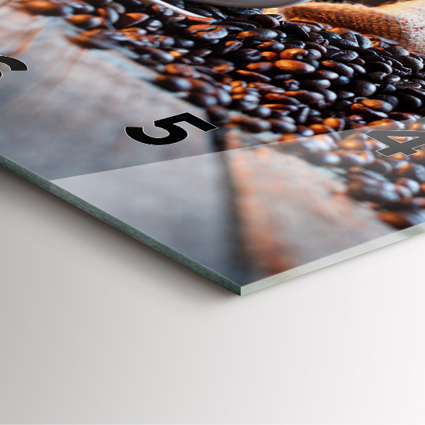 Kwadratowy zegar Filiżanka kawy