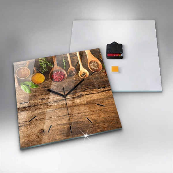 Kwadratowy zegar Łyżki przypraw