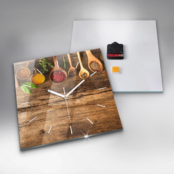 Kwadratowy zegar Łyżki przypraw