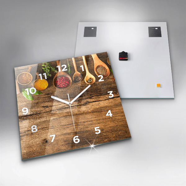Kwadratowy zegar Łyżki przypraw