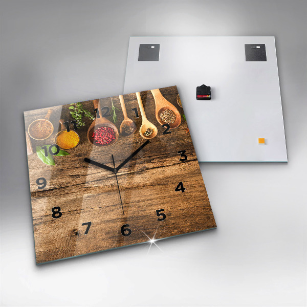 Kwadratowy zegar Łyżki przypraw
