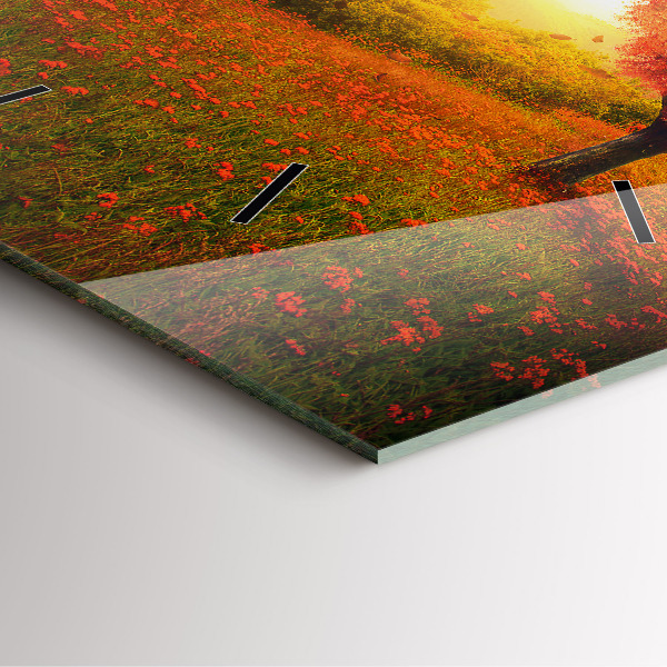 Kwadratowy zegar Miłosne drzewo-serce