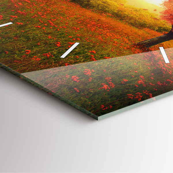 Kwadratowy zegar Miłosne drzewo-serce