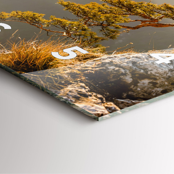 Kwadratowy zegar Drzewo w górach