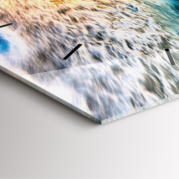 Kwadratowy zegar Plaża, morze i piasek