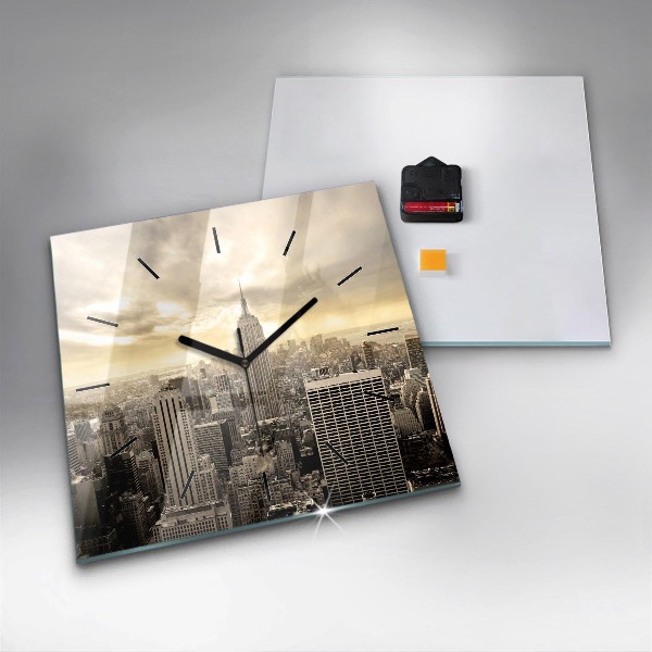 Kwadratowy zegar Wieżowe w Nowym Jorku