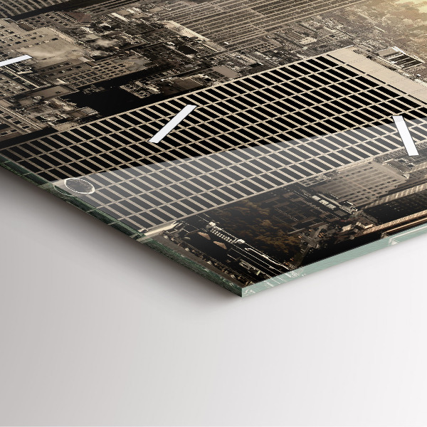 Kwadratowy zegar Wieżowe w Nowym Jorku