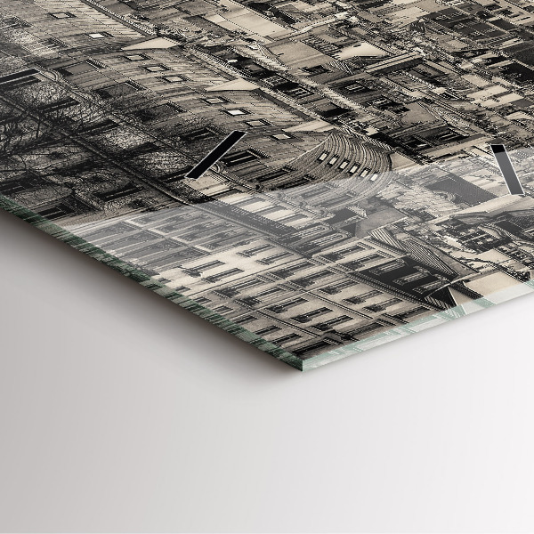 Kwadratowy zegar Krajobraz panorama Paryża