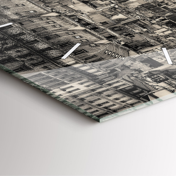 Kwadratowy zegar Krajobraz panorama Paryża