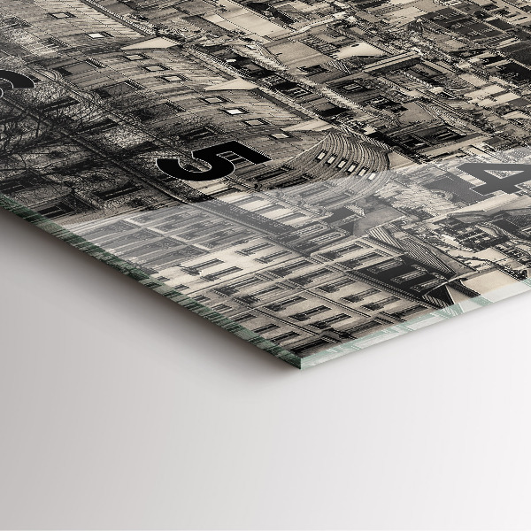 Kwadratowy zegar Krajobraz panorama Paryża