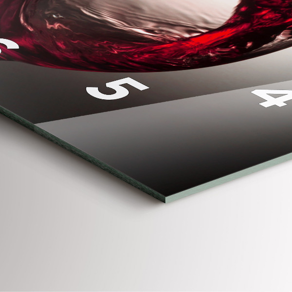 Kwadratowy zegar Lampka wina