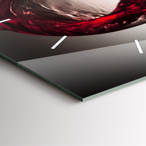 Kwadratowy zegar Lampka wina