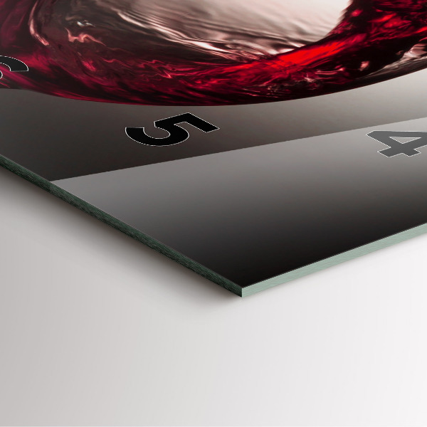 Kwadratowy zegar Lampka wina