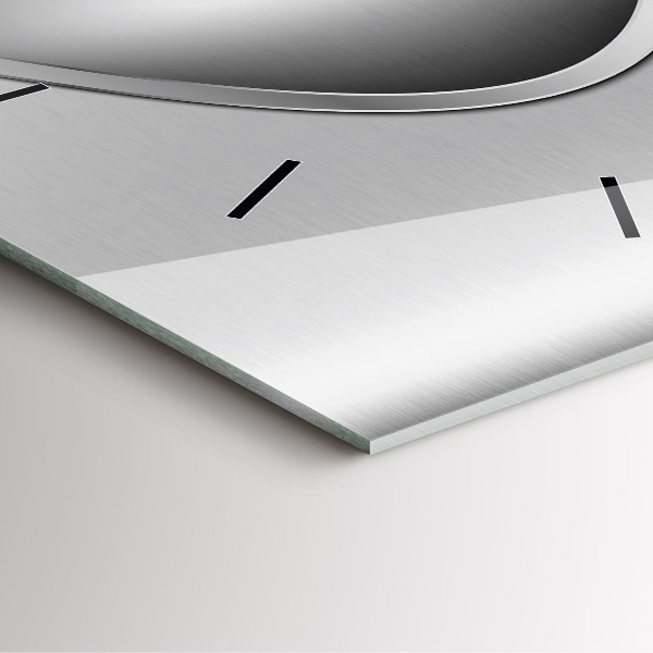 Zegar na ścianę kwadratowy Szara abstrakcja metalu