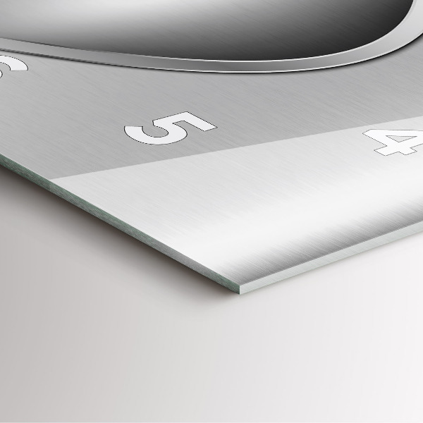 Zegar na ścianę kwadratowy Szara abstrakcja metalu