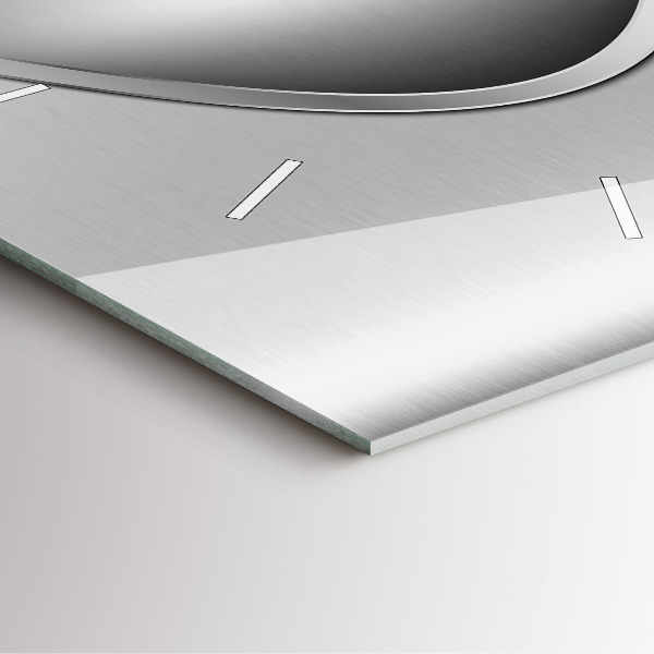 Zegar na ścianę kwadratowy Szara abstrakcja metalu