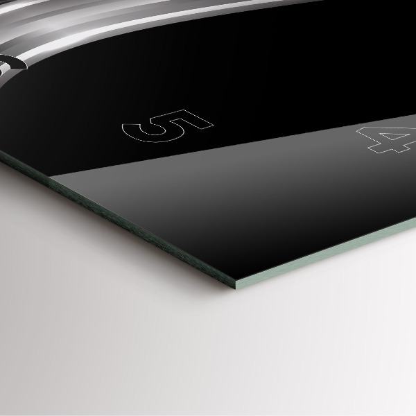 Zegar na ścianę kwadratowy Czarna abstrakcja metalu