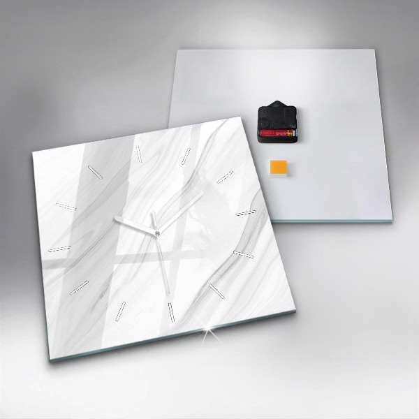 Zegar na ścianę kwadratowy Dekoracyjny marmur