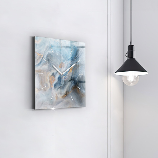 Kwadratowy zegar Marmur wzór
