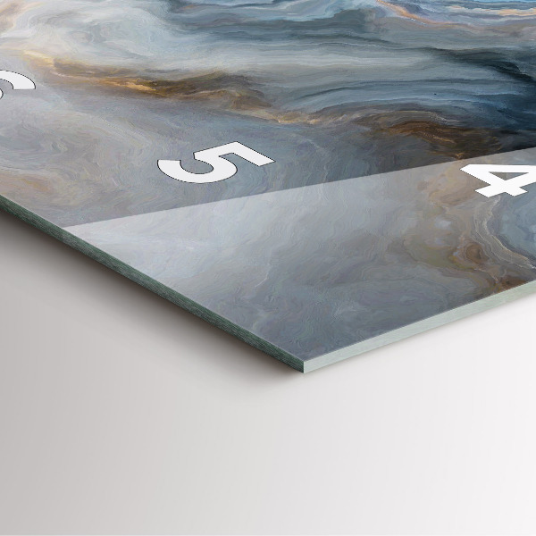 Kwadratowy zegar Marmur wzór