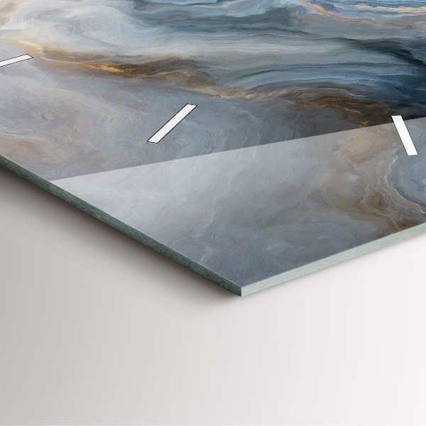 Kwadratowy zegar Marmur wzór