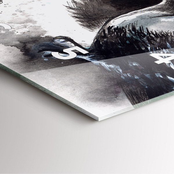 Kwadratowy zegar Malowane ptaki