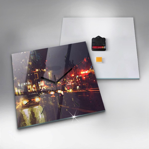 Kwadratowy zegar Malowane miasto