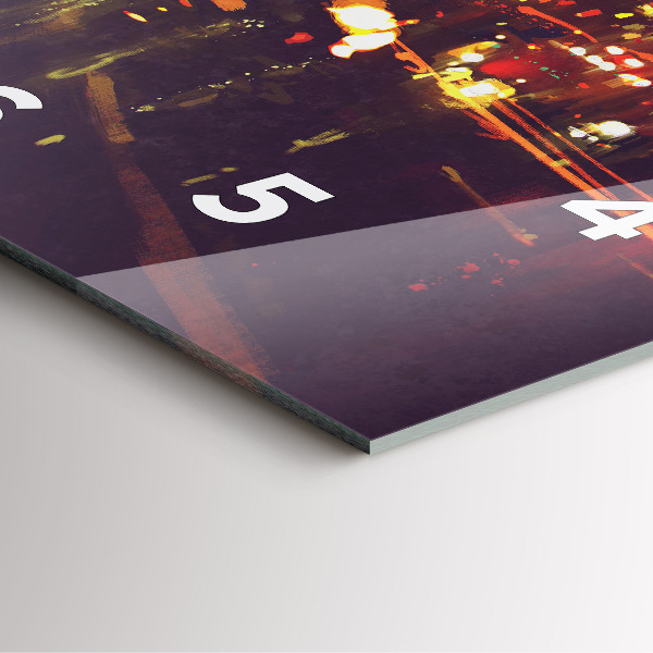 Kwadratowy zegar Malowane miasto