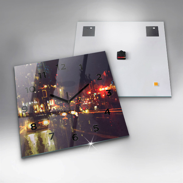 Kwadratowy zegar Malowane miasto