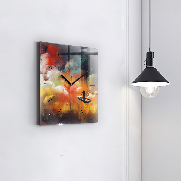 Kwadratowy zegar Abstrakcyjny obraz