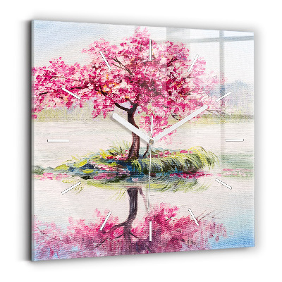 Kwadratowy zegar Mozaika drzewa