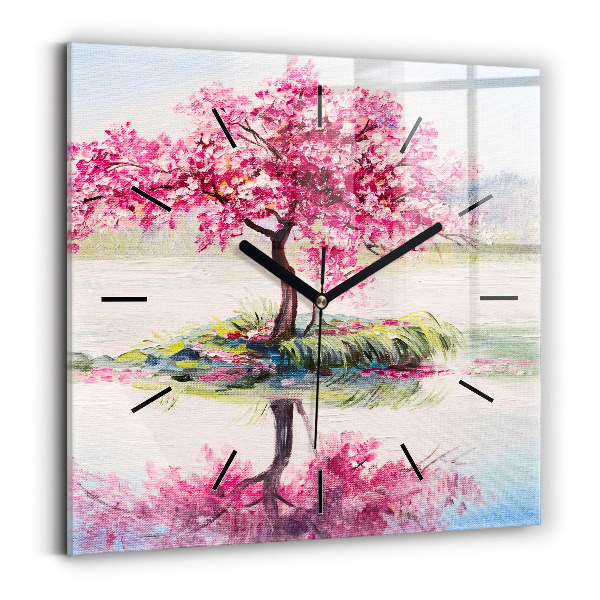 Kwadratowy zegar Mozaika drzewa