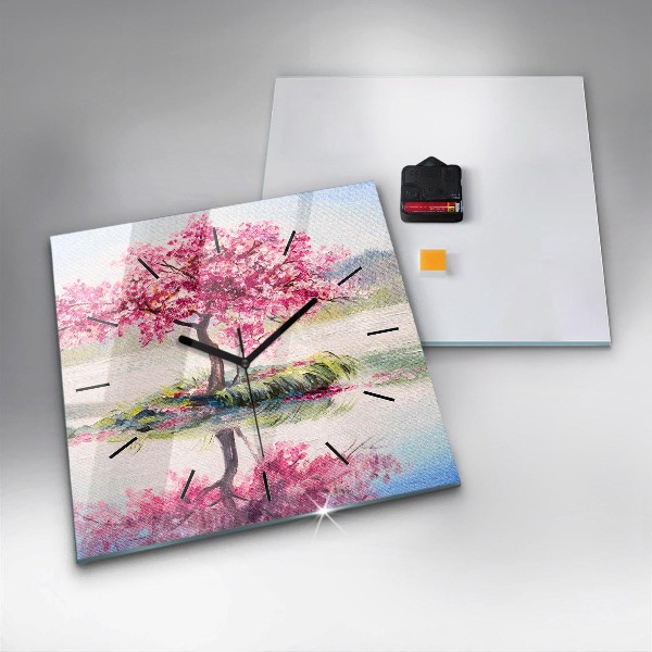 Kwadratowy zegar Mozaika drzewa