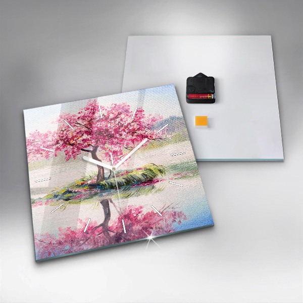 Kwadratowy zegar Mozaika drzewa