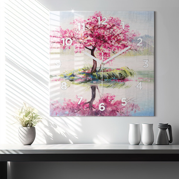 Kwadratowy zegar Mozaika drzewa