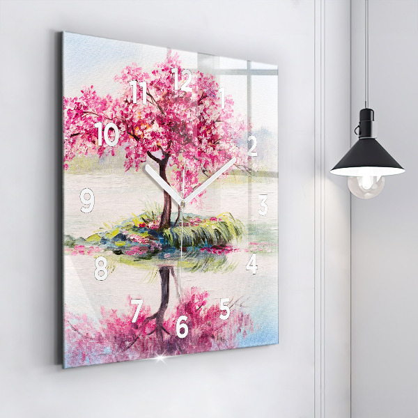 Kwadratowy zegar Mozaika drzewa