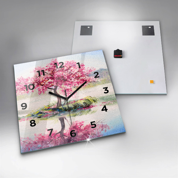 Kwadratowy zegar Mozaika drzewa