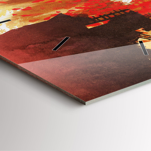 Kwadratowy zegar Panna młoda w jesieni