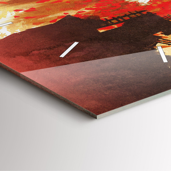 Kwadratowy zegar Panna młoda w jesieni