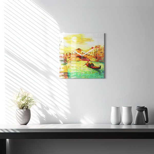 Kwadratowy zegar Wenecja Most Rialto