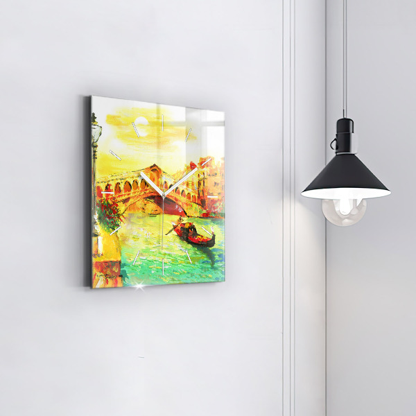 Kwadratowy zegar Wenecja Most Rialto
